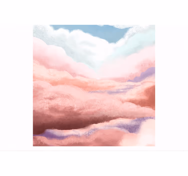 Blind pink width 180 peachy clouds - TenStickers