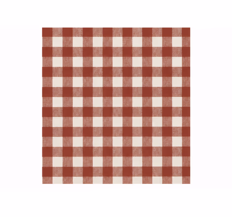 Red blind in rustic large check pattern - TenStickers