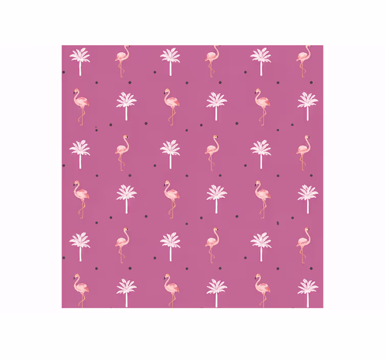 Blind pink flamingo pattern bright playful - TenStickers