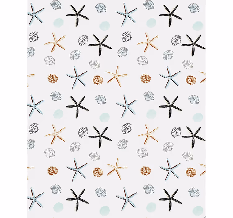 Master bedroom shades width 240 sea stars pattern - TenStickers