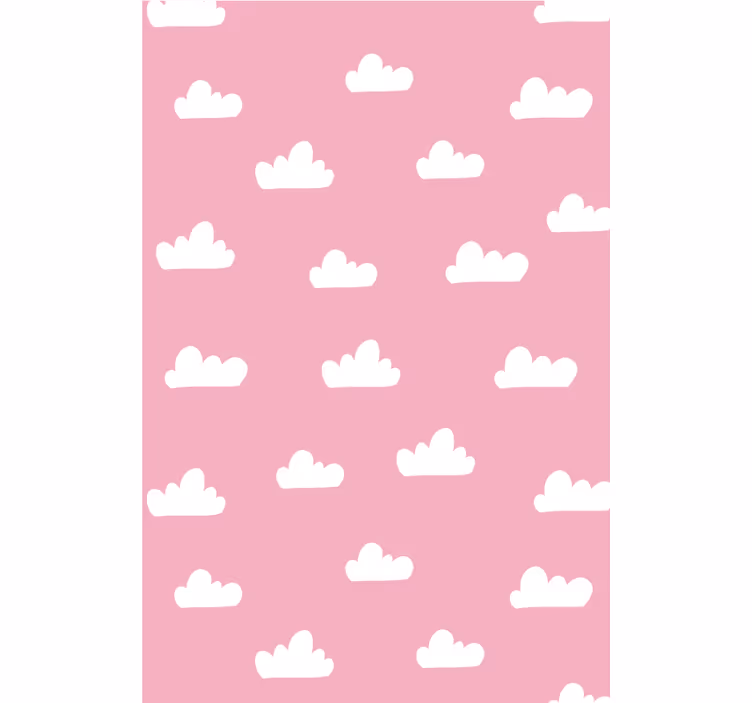 Pink pattern cloud kids roller blind - TenStickers