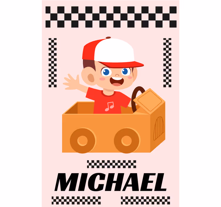 Animated Racing Adventure customised roller blind - TenStickers