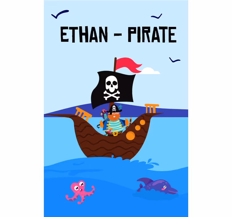 Pirate Adventure Seascape customised roller blind - TenStickers