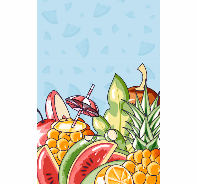 Blind fruit and vegetables tropical fruit treat - TenStickers