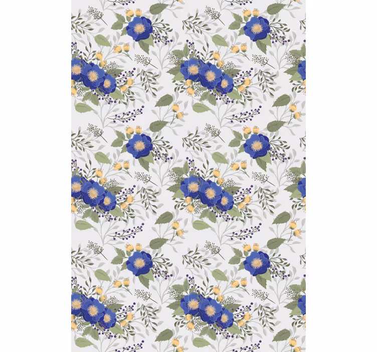 Flower pattern classic retro roller blind - TenStickers