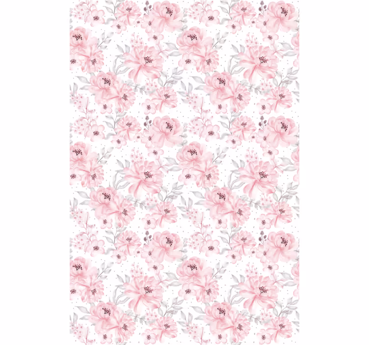 Pink Floral Pattern blind flowers and plants - TenStickers