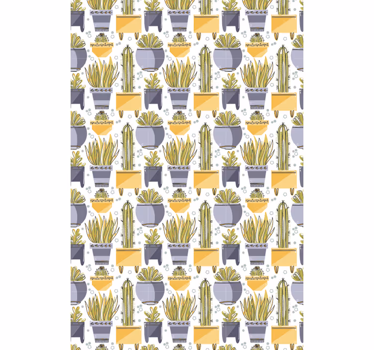 Potted Plant Patterns cactus blind - TenStickers