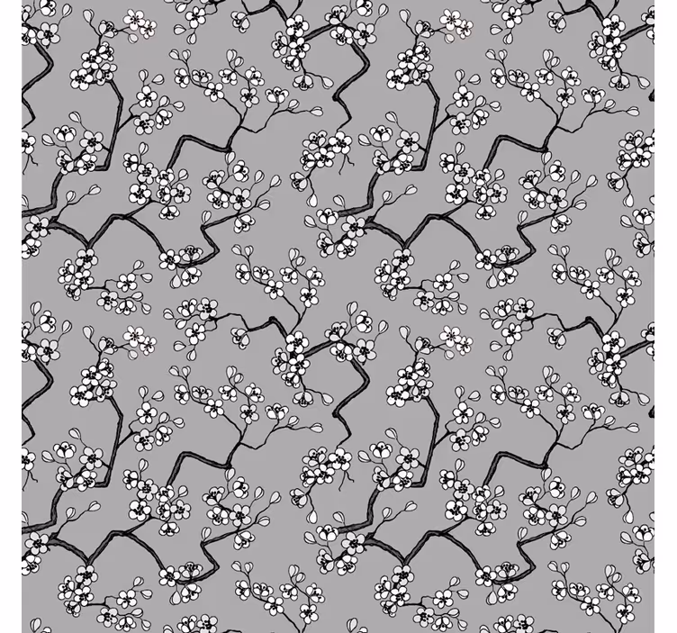 Black branches Tree grey kitchen blind - TenStickers
