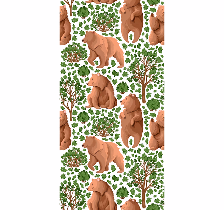 Bear Forest Pattern animals blind - TenStickers