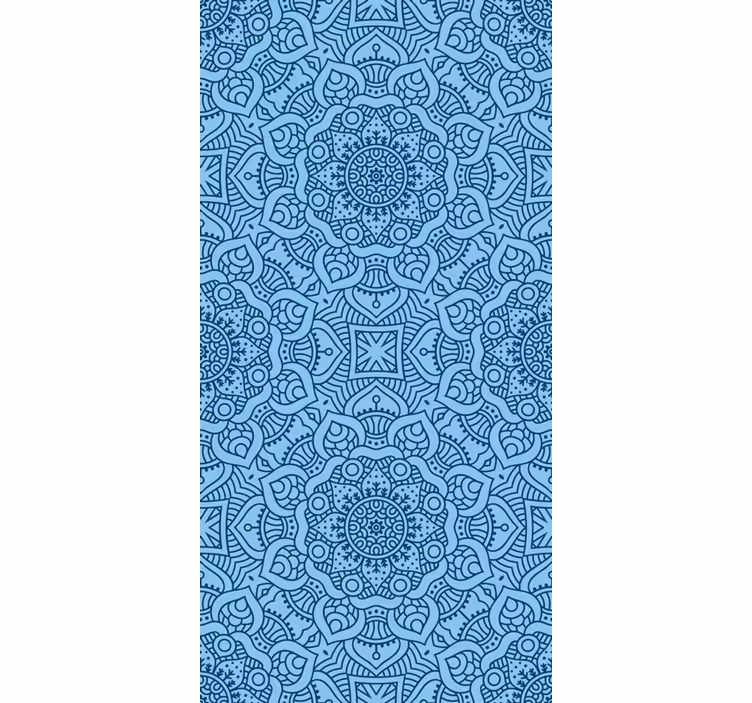Blue mandala zen living room roller blind - TenStickers