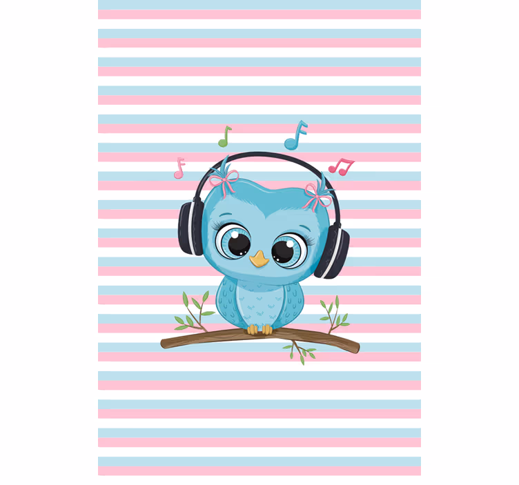 Musical Owl Illustration animals blind - TenStickers