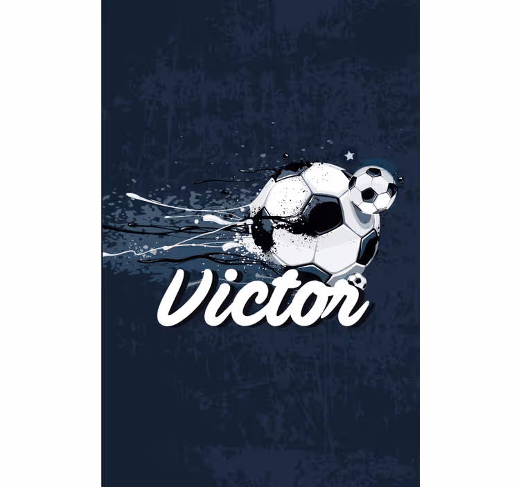 Football design with name kids roller blind - TenStickers