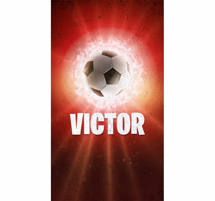 Fire ball with name Football blind - TenStickers