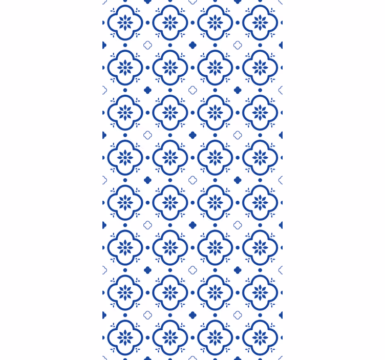 Blue tiles effect pattern vintage blind - TenStickers