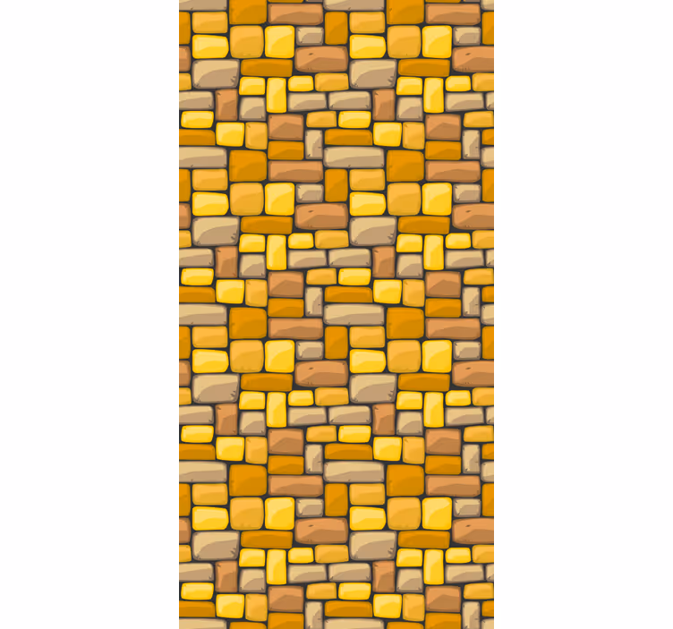 Rectangular Yellow Mosaic pattern roller blind - TenStickers