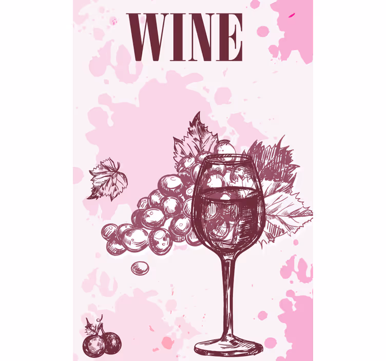 Wine glasses Fun dining room roller blind - TenStickers