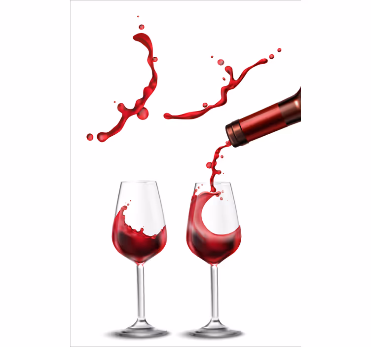 Original blind - Glasses of wine - TenStickers