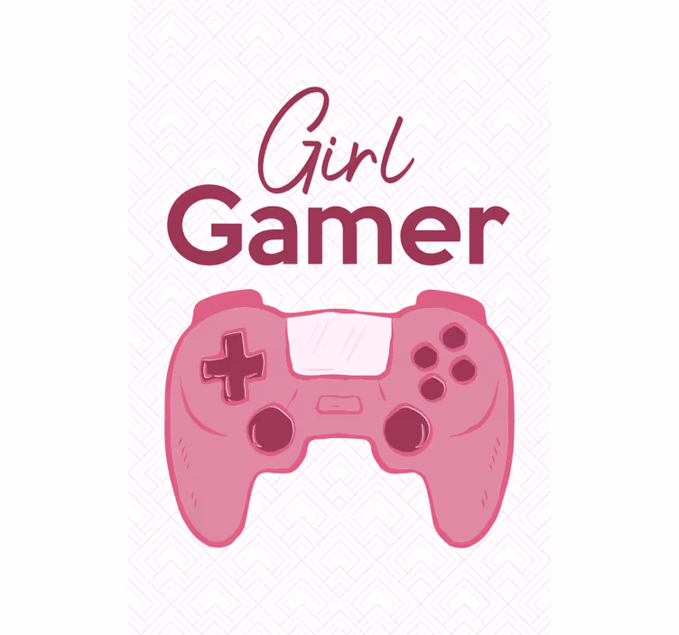 Girl controller gamer roller blind - TenStickers