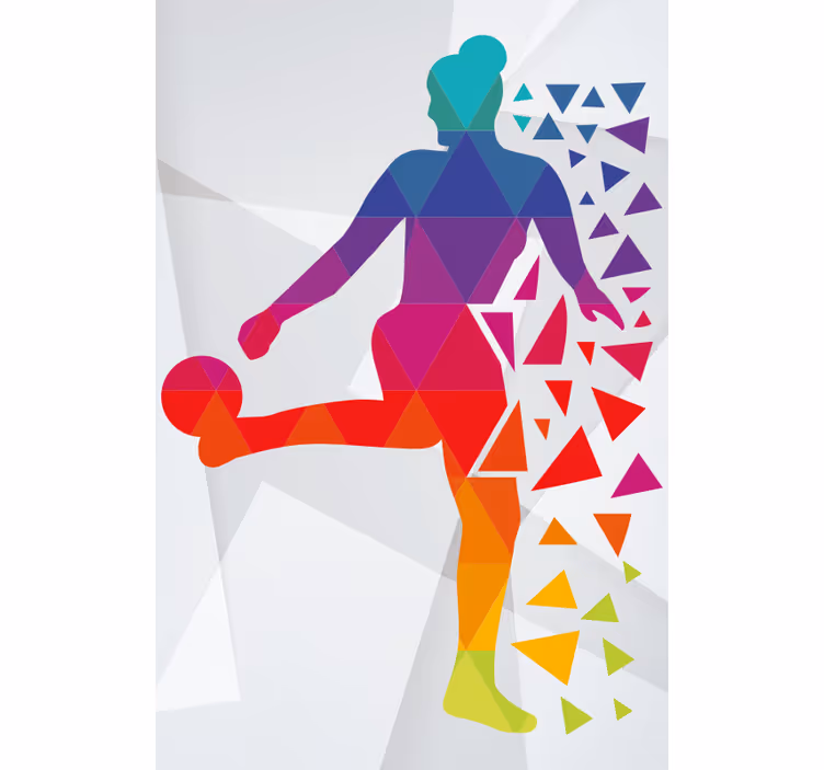 Geometric Soccer Player blind sports - TenStickers