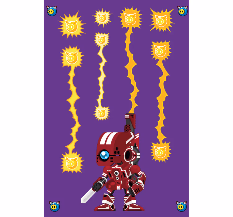 Robotic Energy Combat gamer roller blind - TenStickers