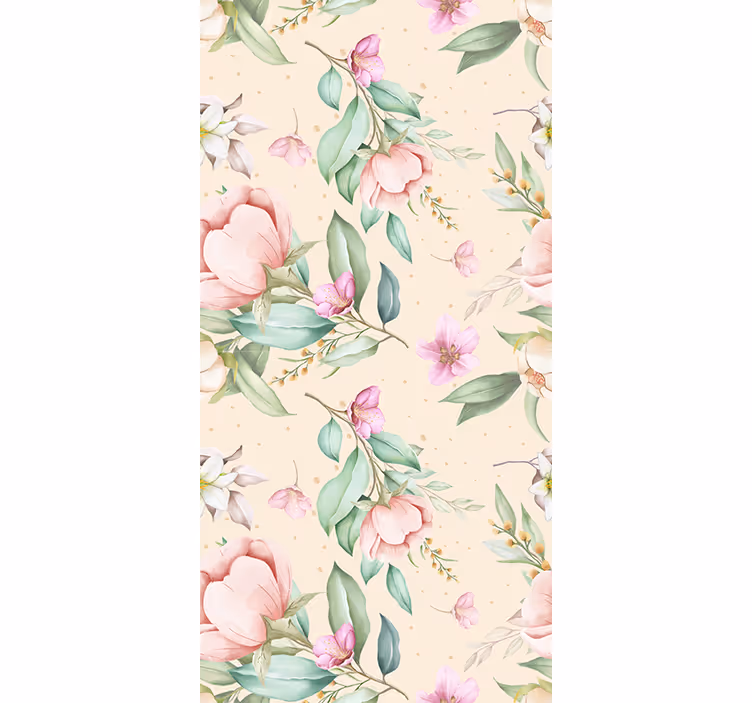 Floral roller blind original floral design Balcony blind - TenStickers