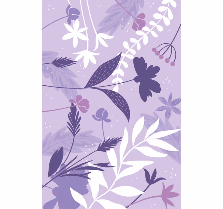 Purple flower pattern Floral roller blind - TenStickers