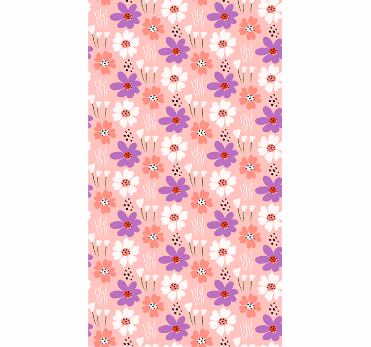Flower Pattern Delight floral roller blind - TenStickers