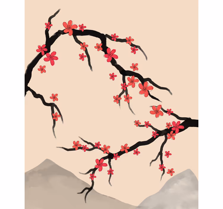 Sakura Branches blind teens - TenStickers