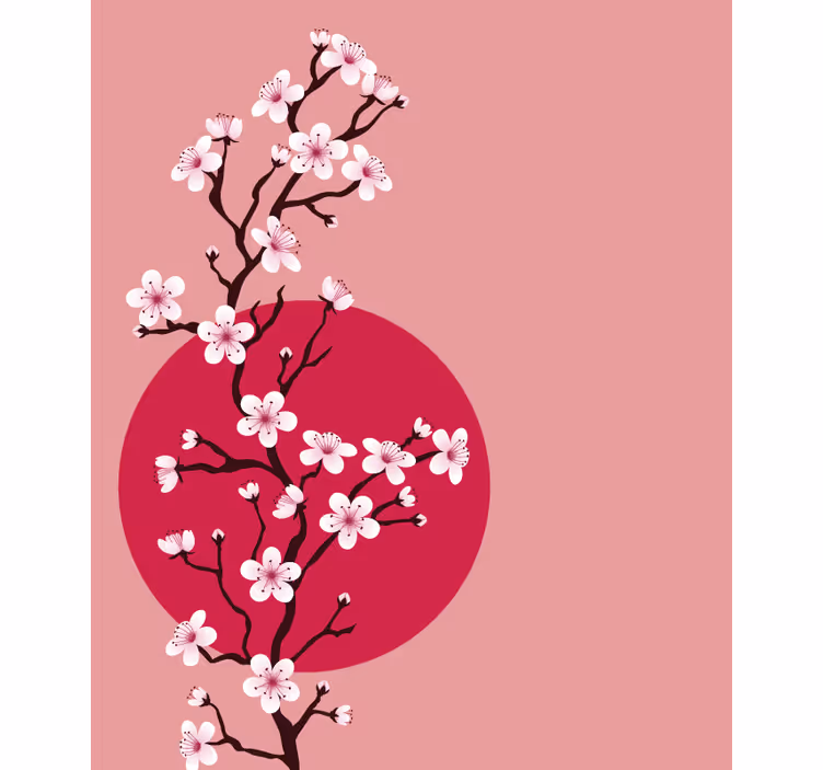 Sakura Blossom Stem blind flowers and plants - TenStickers