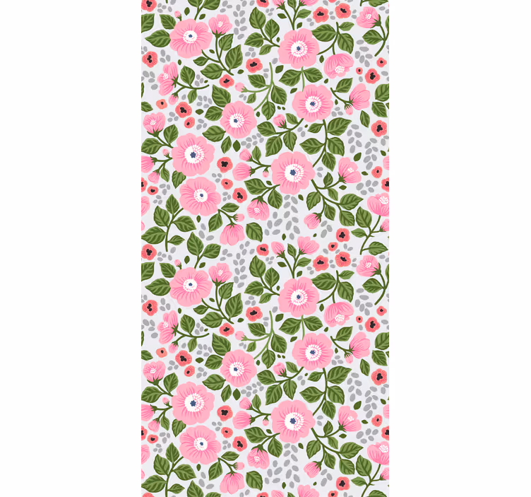 Pink blooms garden blind flowers and plants - TenStickers