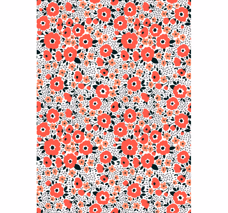 Charming puppy pattern floral roller blind - TenStickers
