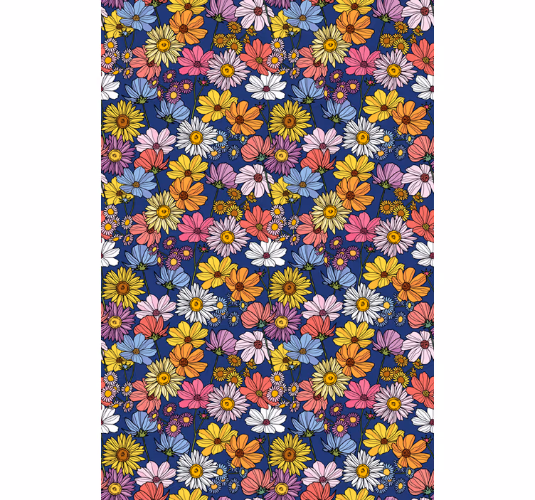 Colorful spring arrangement blind flowers and plants - TenStickers