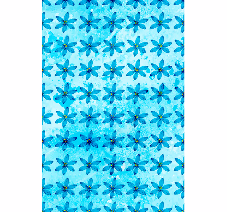 Beautiful Blue Blooms blind flowers and plants - TenStickers