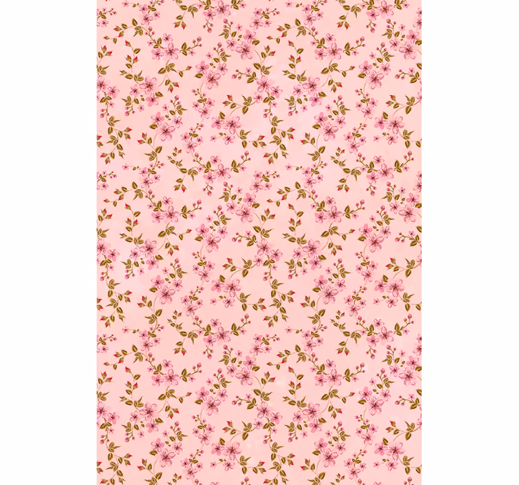 Pink elegant pattern blind flowers and plants - TenStickers