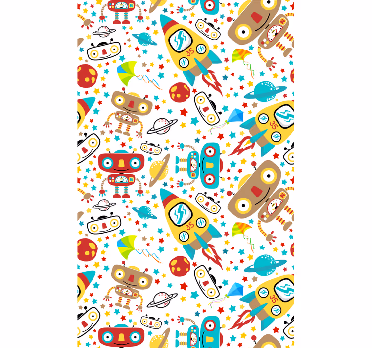 Rocket robots adventure blind children - TenStickers