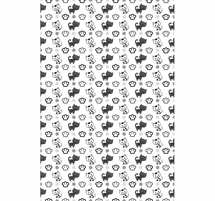 Grey and white cats animals blind - TenStickers