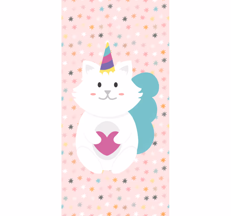 CUTE WHITE CAT animals blind - TenStickers