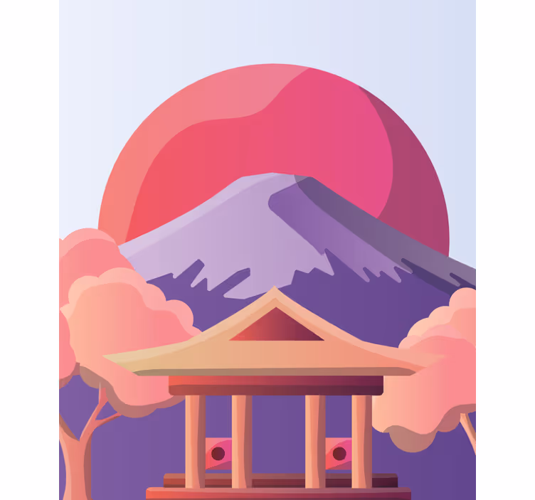 Mountain landscape scene roller blind - TenStickers