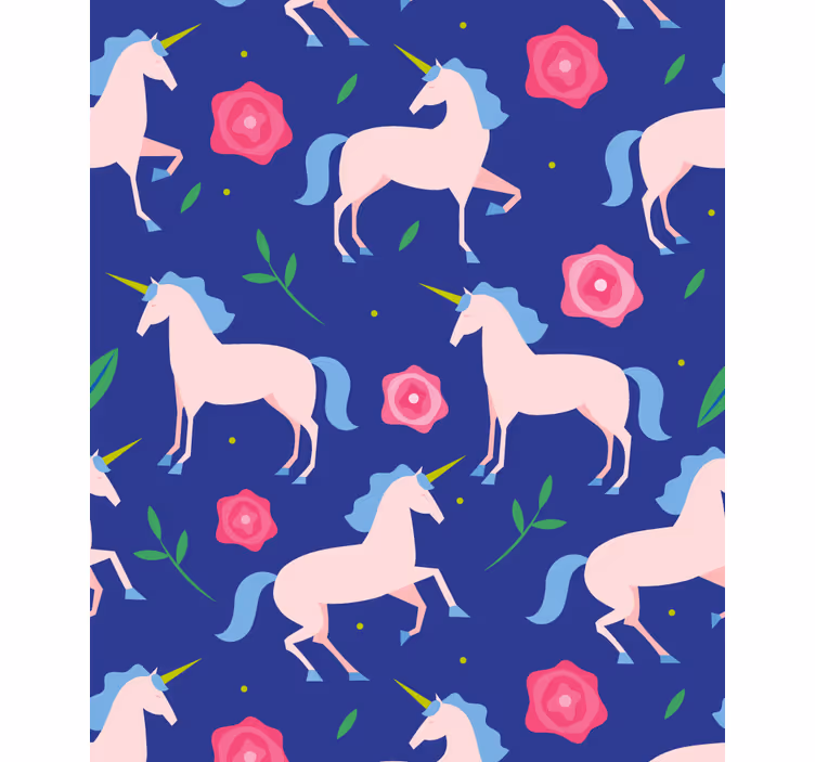 Unicorns and flowers blind children - TenStickers