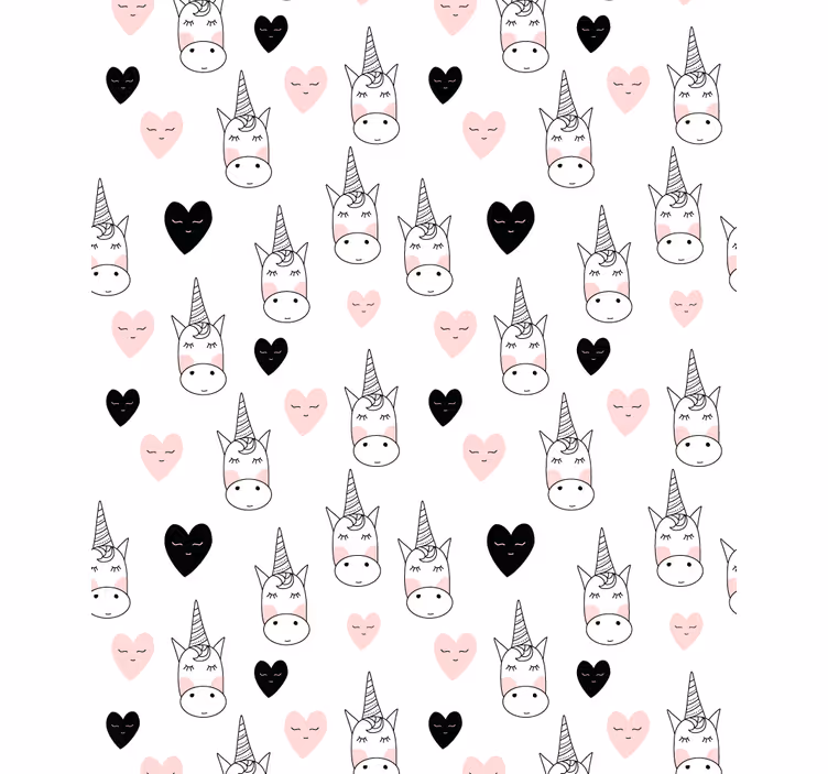 Minimalist unicorn hearts blind children - TenStickers