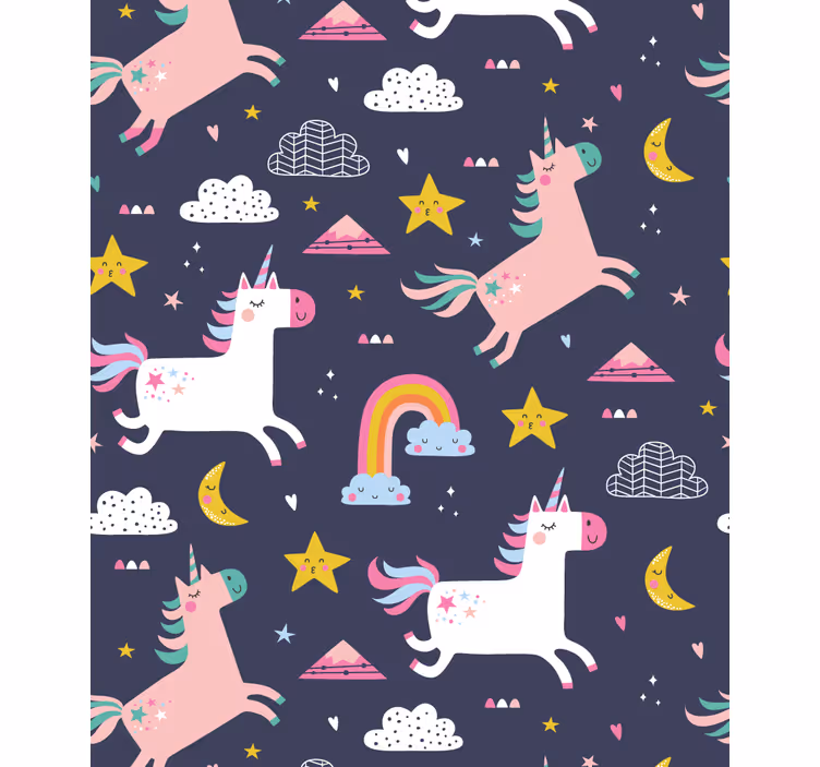 Unicorns and stars blind children - TenStickers