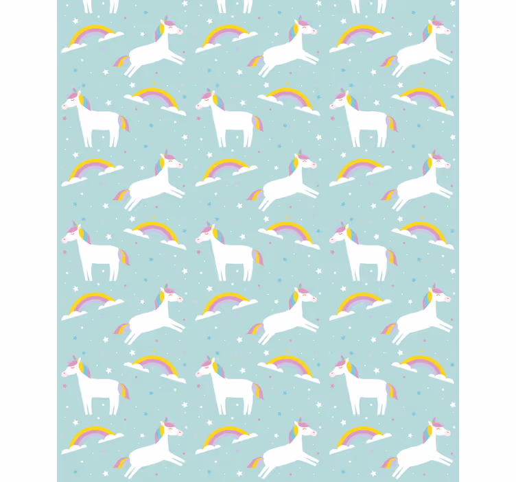 Mythical unicorns and rainbows blind children - TenStickers