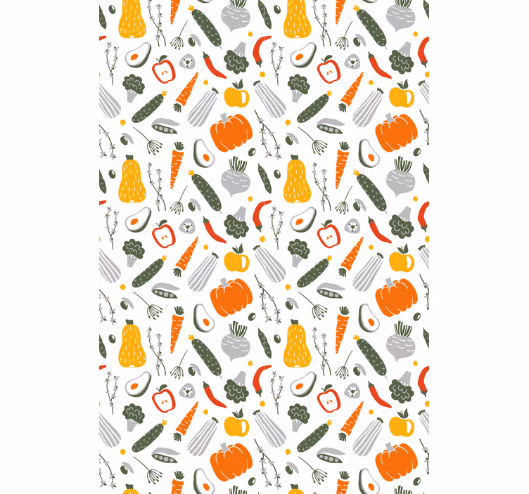 Colorful vibrant  modern kitchen blind fruit and vegetables - TenStickers