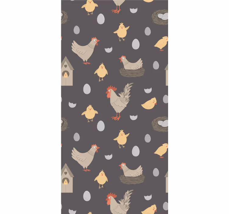 Chickens and Eggs Motif animals blind - TenStickers