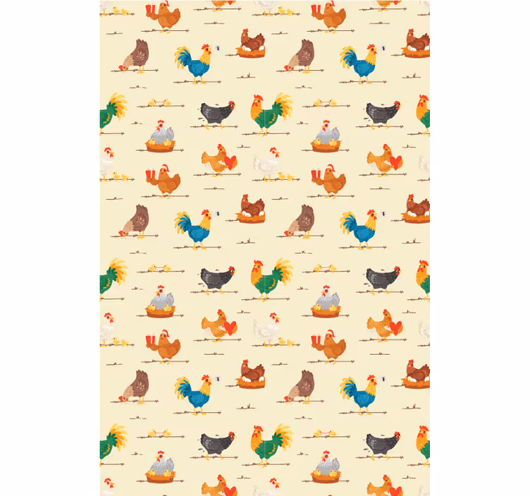 Chickens and Roosters animals blind - TenStickers