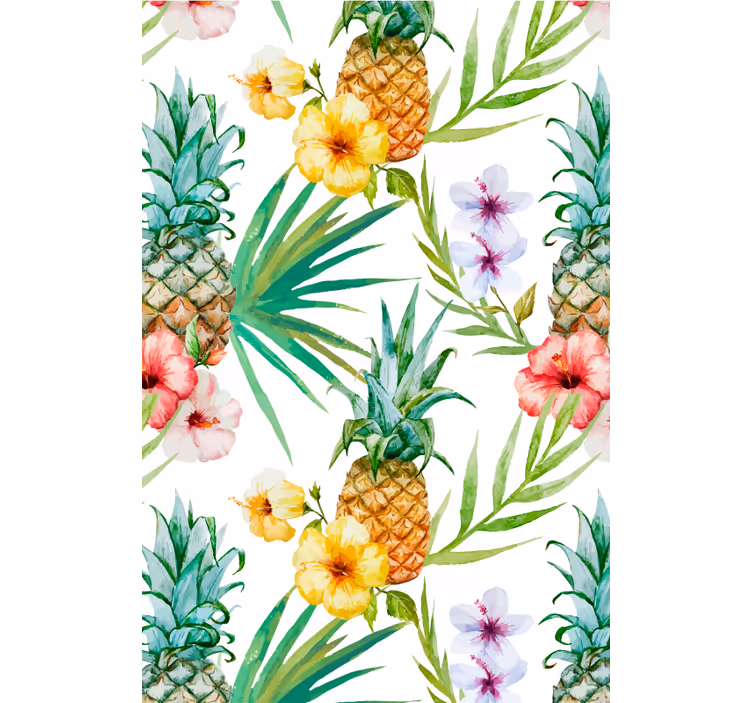 Painted pineapple Fruit and vegetable floral roller blind - TenStickers