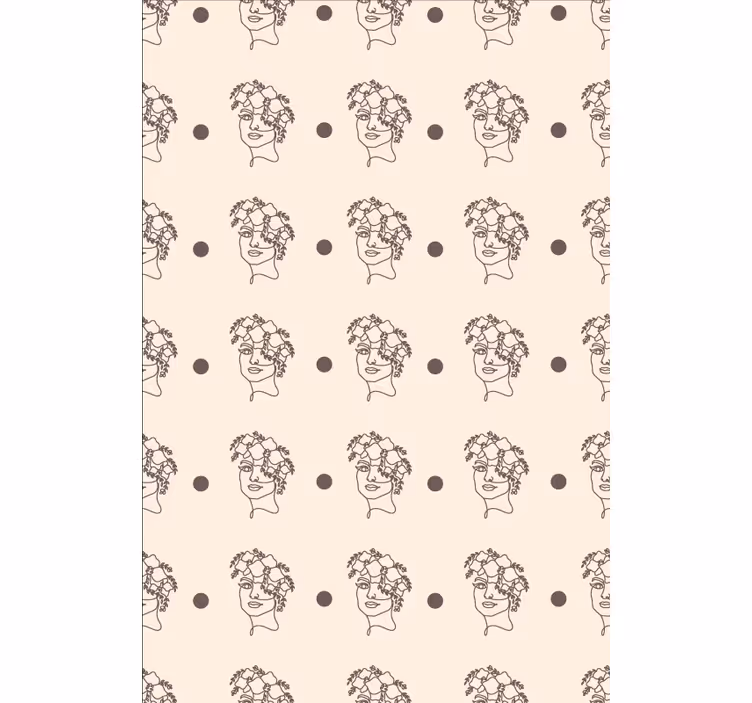 Floral Face Patterns art deco blind - TenStickers