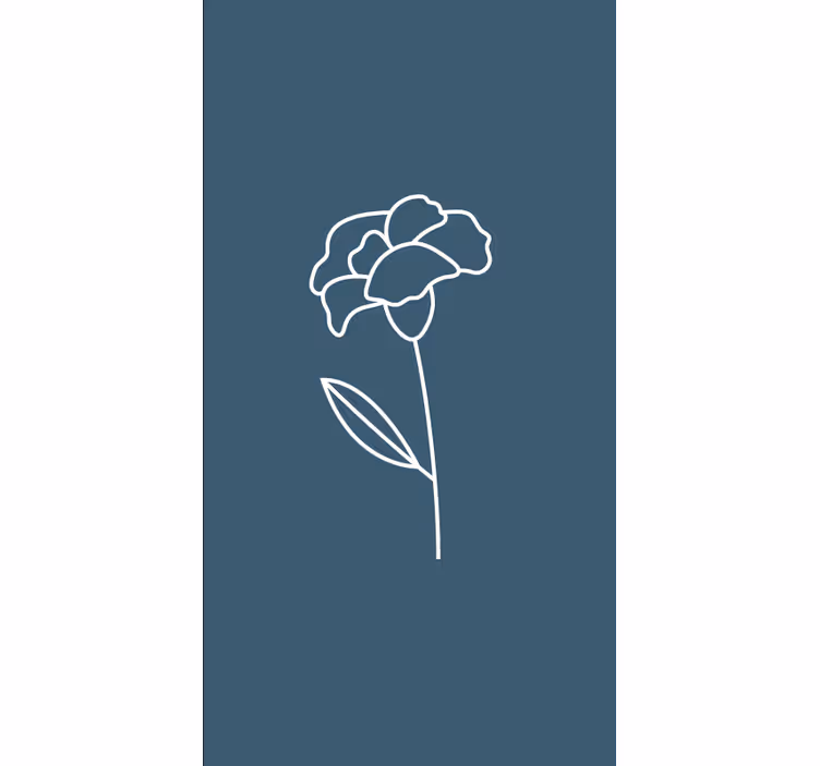 Single outline blind flowers and plants - TenStickers