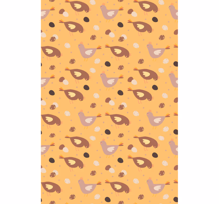 Orange chick pattern Various animal blind - TenStickers