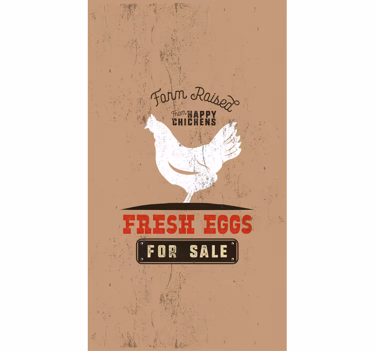 FRESH EGGS SIGN customised roller blind - TenStickers